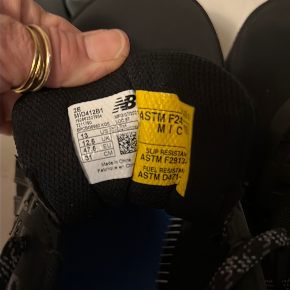 New Balance Black Athletic Shoes 412